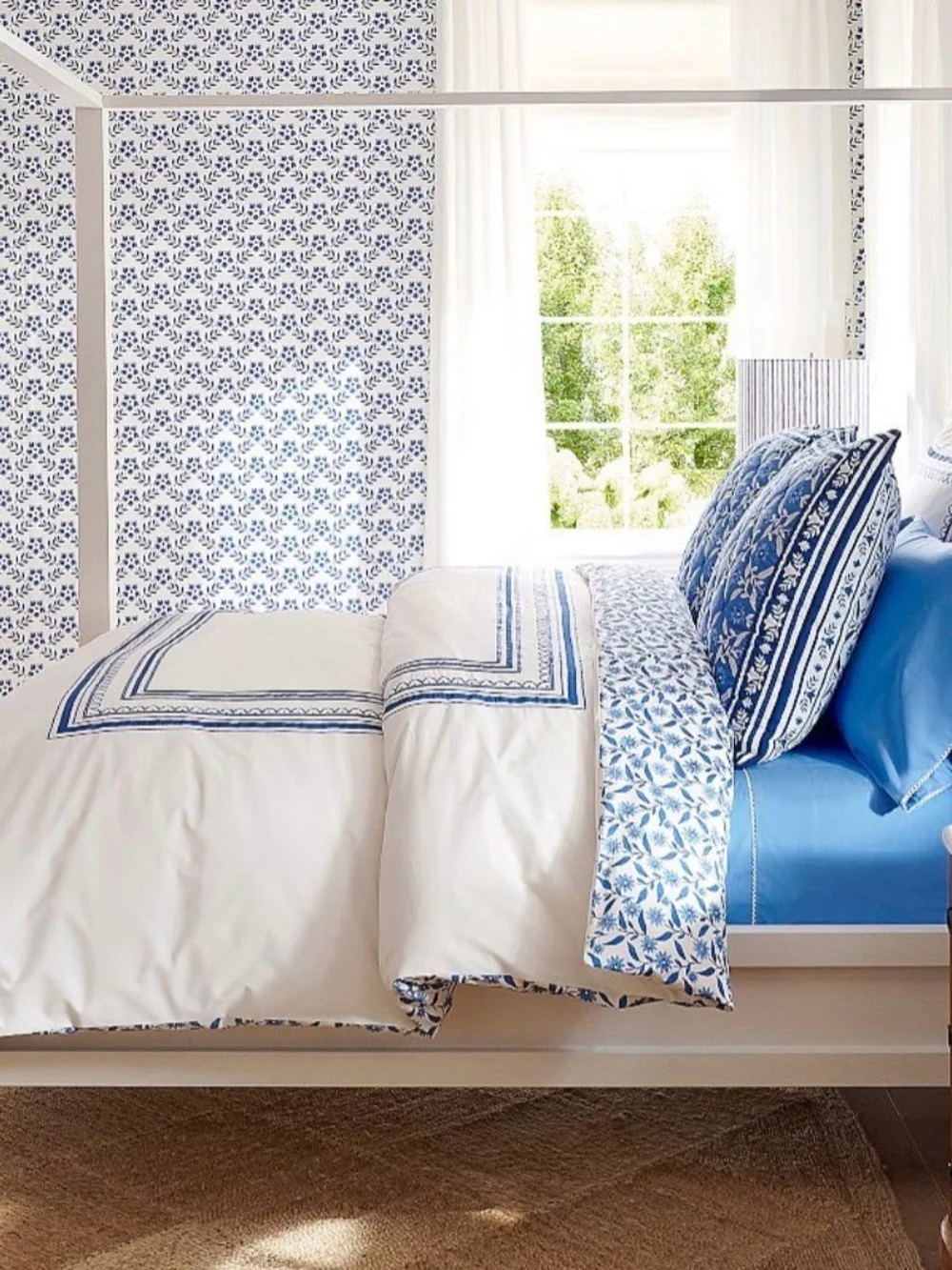Pottery Barn Mark D. Sikes Pixie Scallop Duvet Cover Reversible Full/Queen 3068